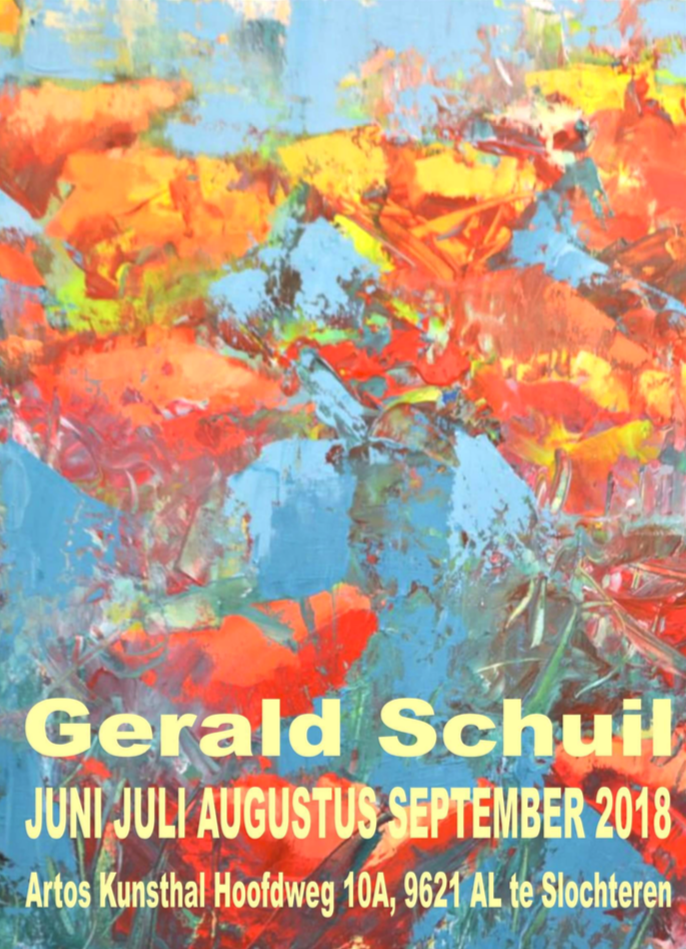 Gerald Schuil kleurt de Kunsthal in Slochteren rood.